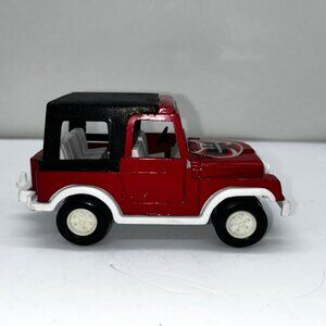 Vintage Tootsie Toy Red Diecast Jeep with Plastic Black Hardtop Cj7 4 x 4 Vintag